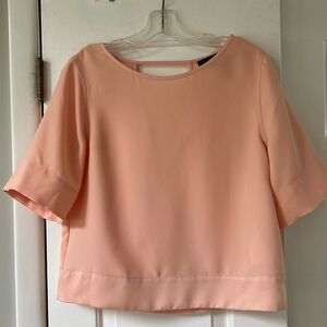 Banana Republic, peach, short sleeve blouse, size, medium